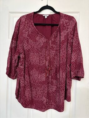 Sonoma Printed Peasant Blouse